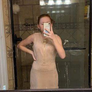 Calvin Klein light pink gray dress